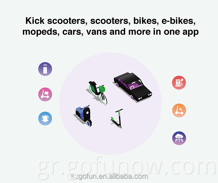 Κοινή χρήση ηλεκτρικού σκούτερ backend app 15Ah Swappable Shared Kick Electric Scooter